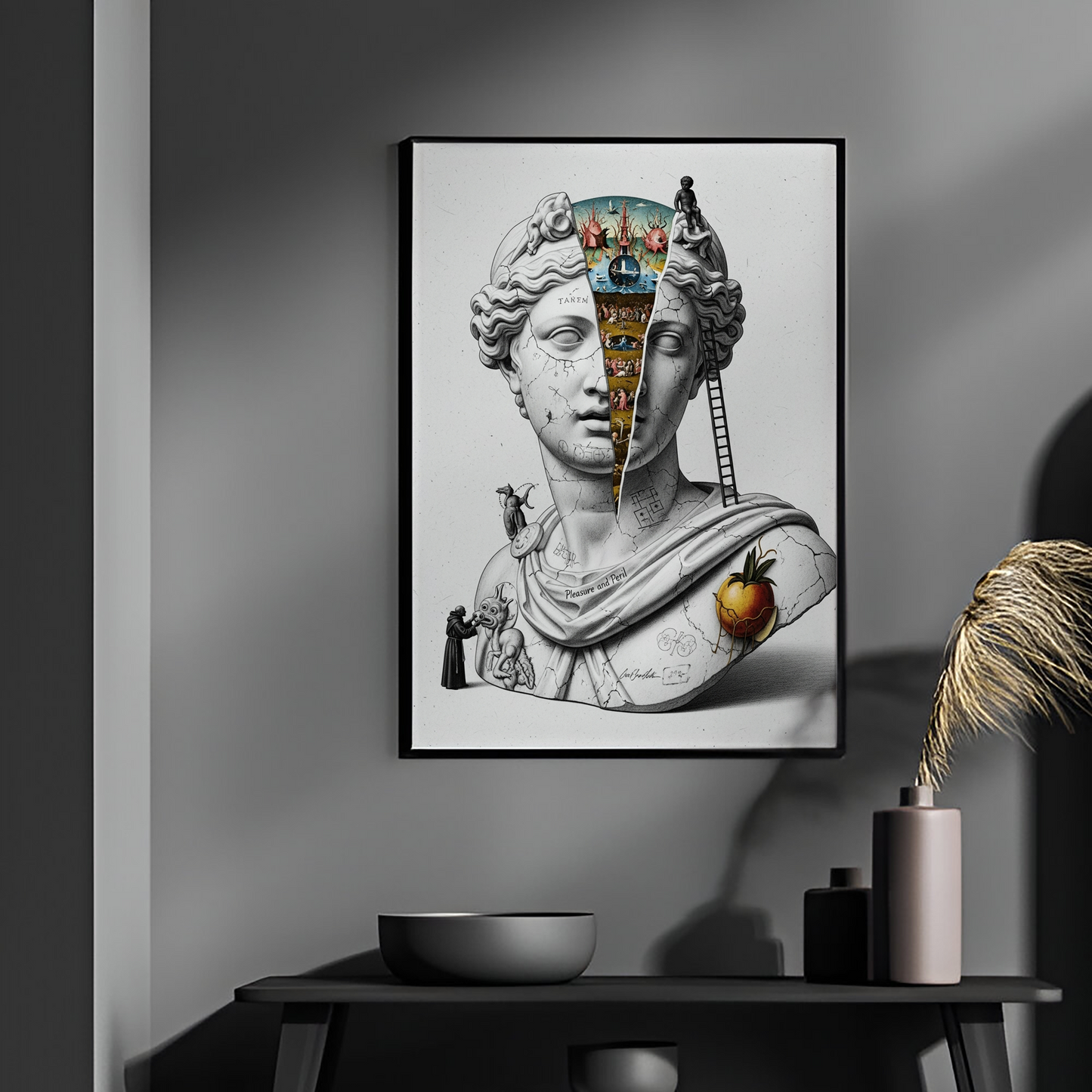 Pleasure and Peril: Bosch Tablo Boyutlarında ve Yüksek Kaliteli Poster