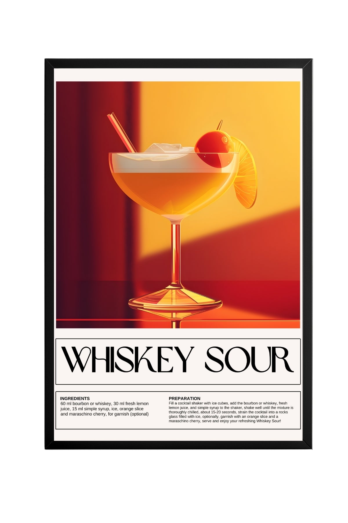 Whiskey Sour – Tablo Boyutlarında ve Yüksek Kaliteli Poster