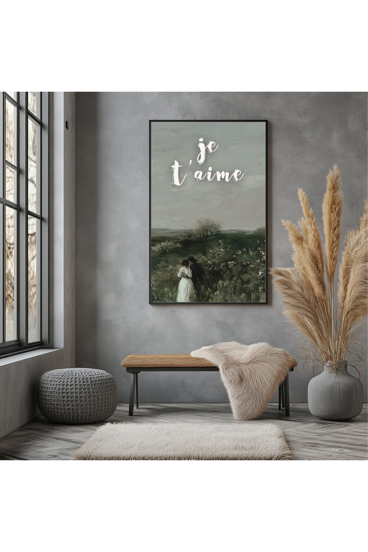 Je T'aime – Tablo Boyutlarında ve Yüksek Kaliteli Poster
