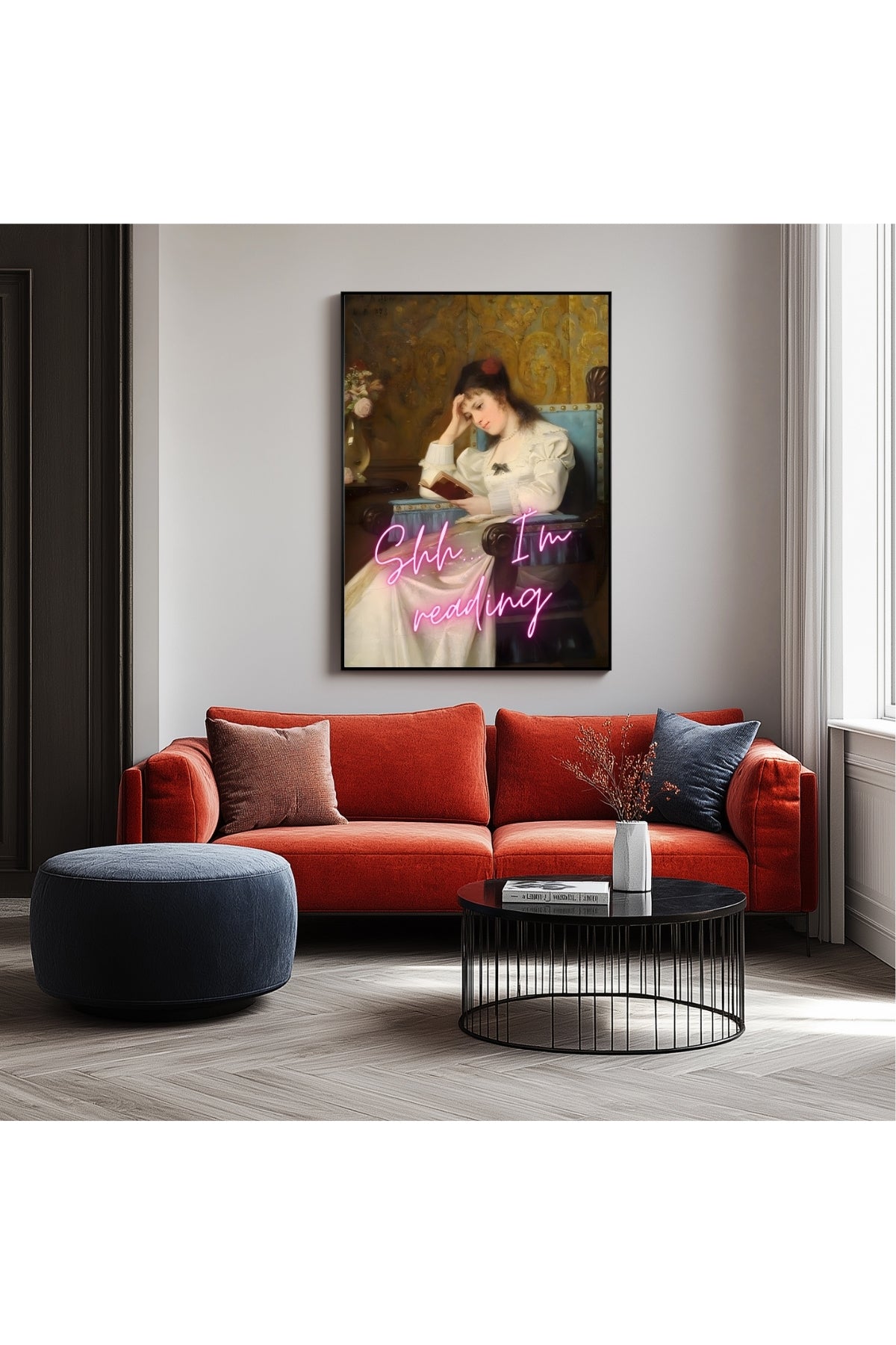 Ssh I'am Reading – Table Size and High Quality Poster
