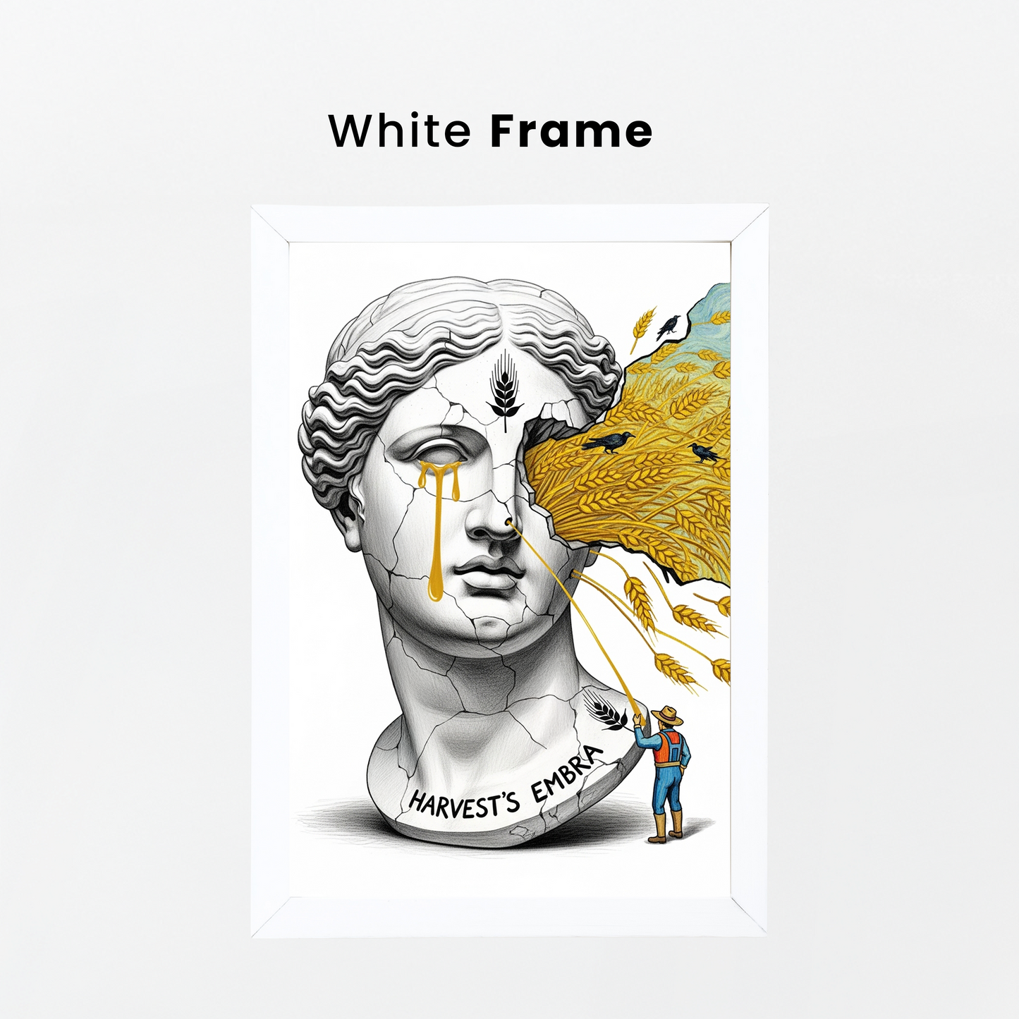 Harvest's Embrace - Sürrealist Tablo Boyutlarında ve Yüksek Kaliteli Poster