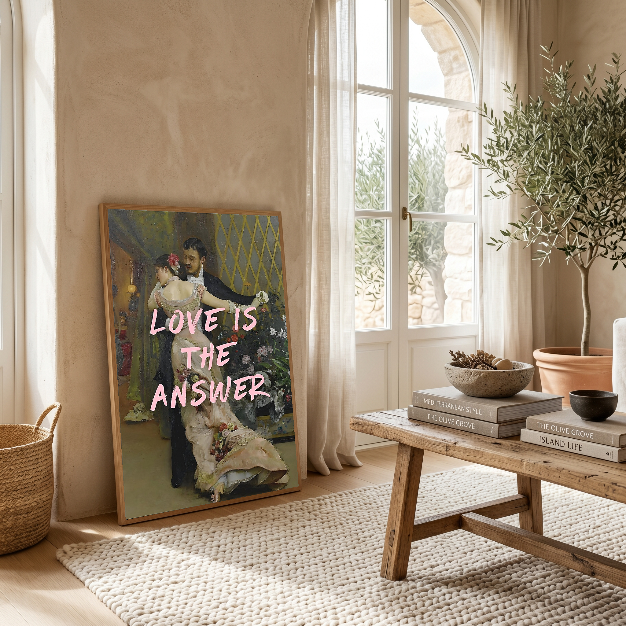 Love is the Answer Wall Art Print — Inspiring Love Quote Poster