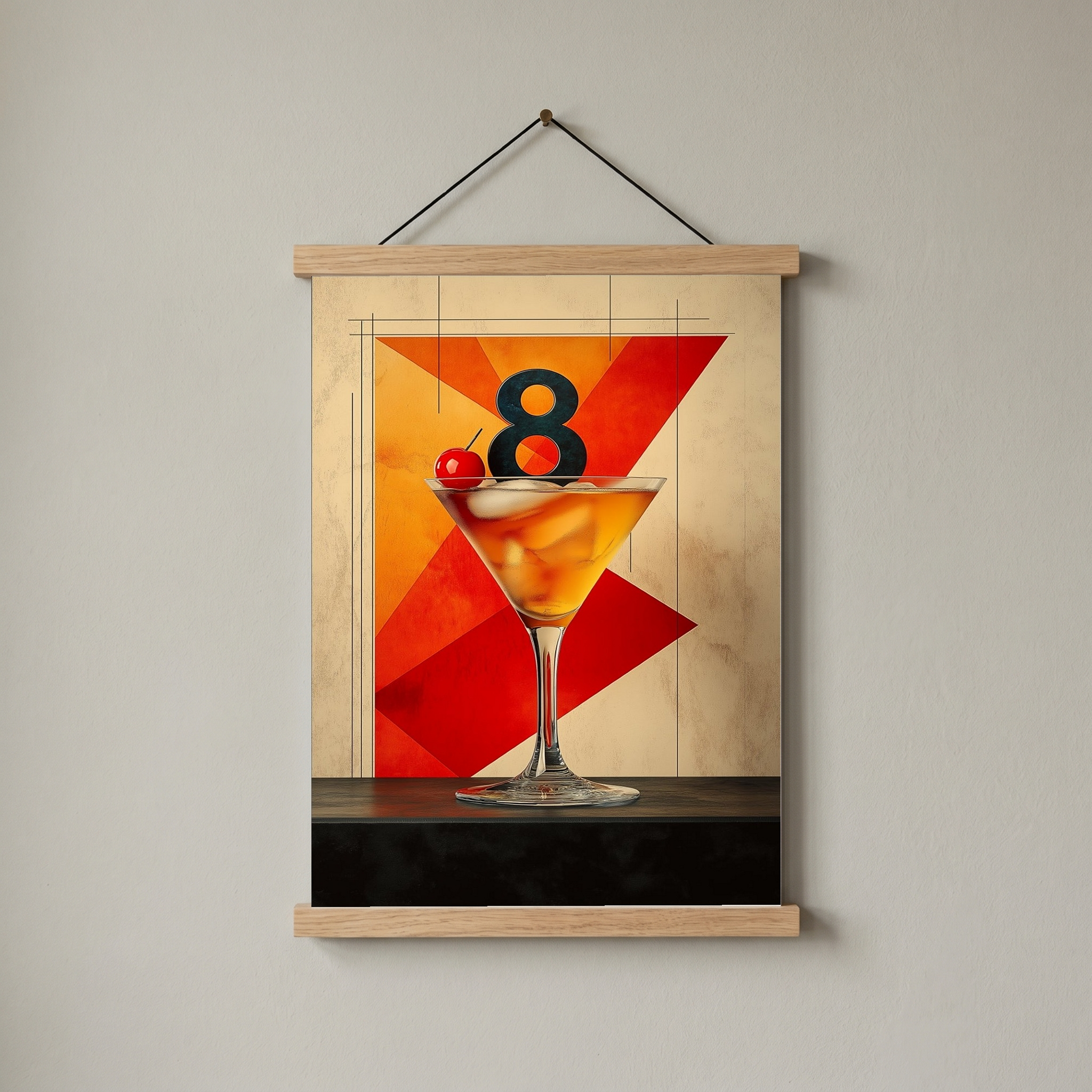 8 Cocktails Wall Art Print — Classic Cocktail Collection Poster