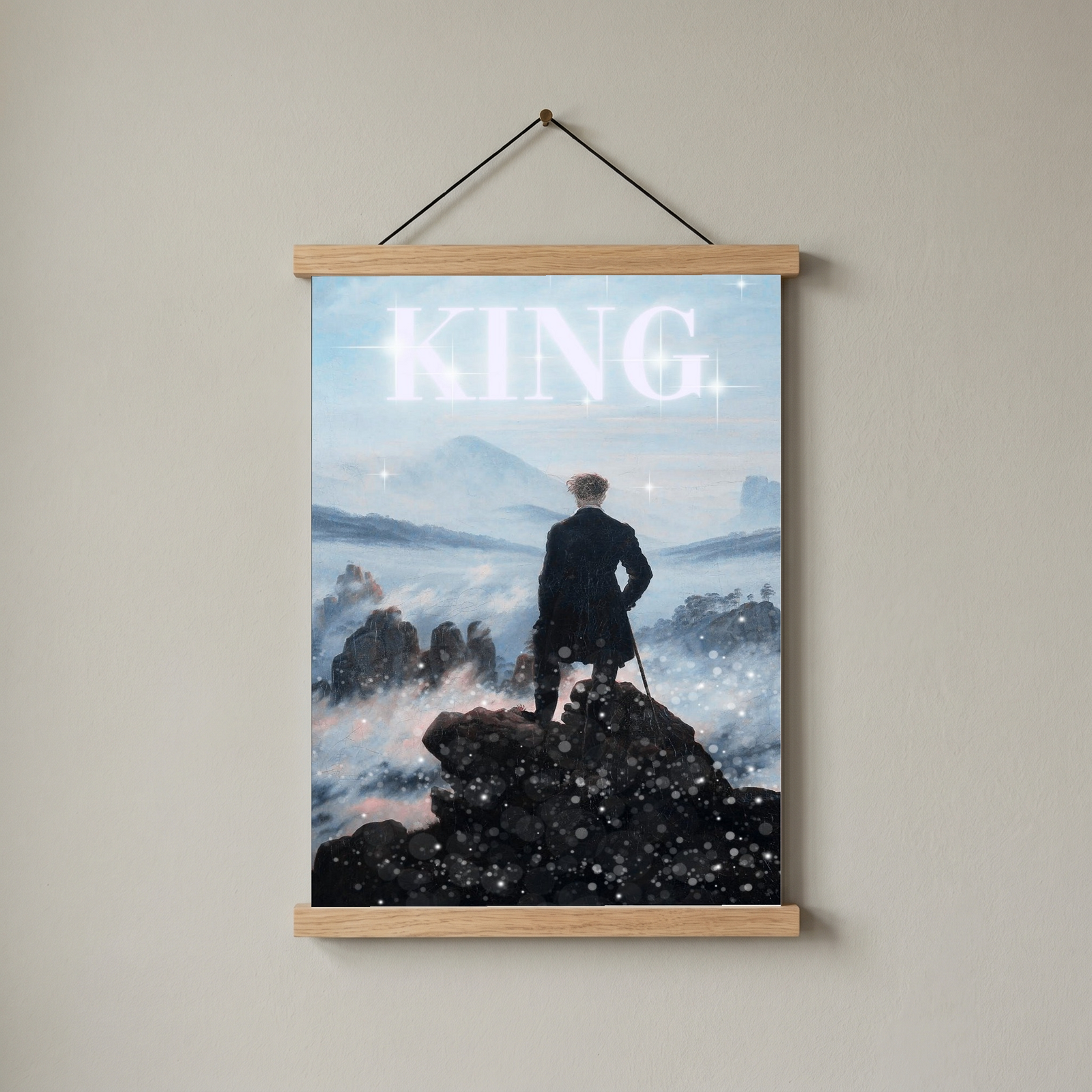 The King Wall Art Print — Bold Royal Quote Poster