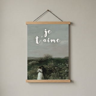Je T'aime Wall Art Print — French Love Quote Poster