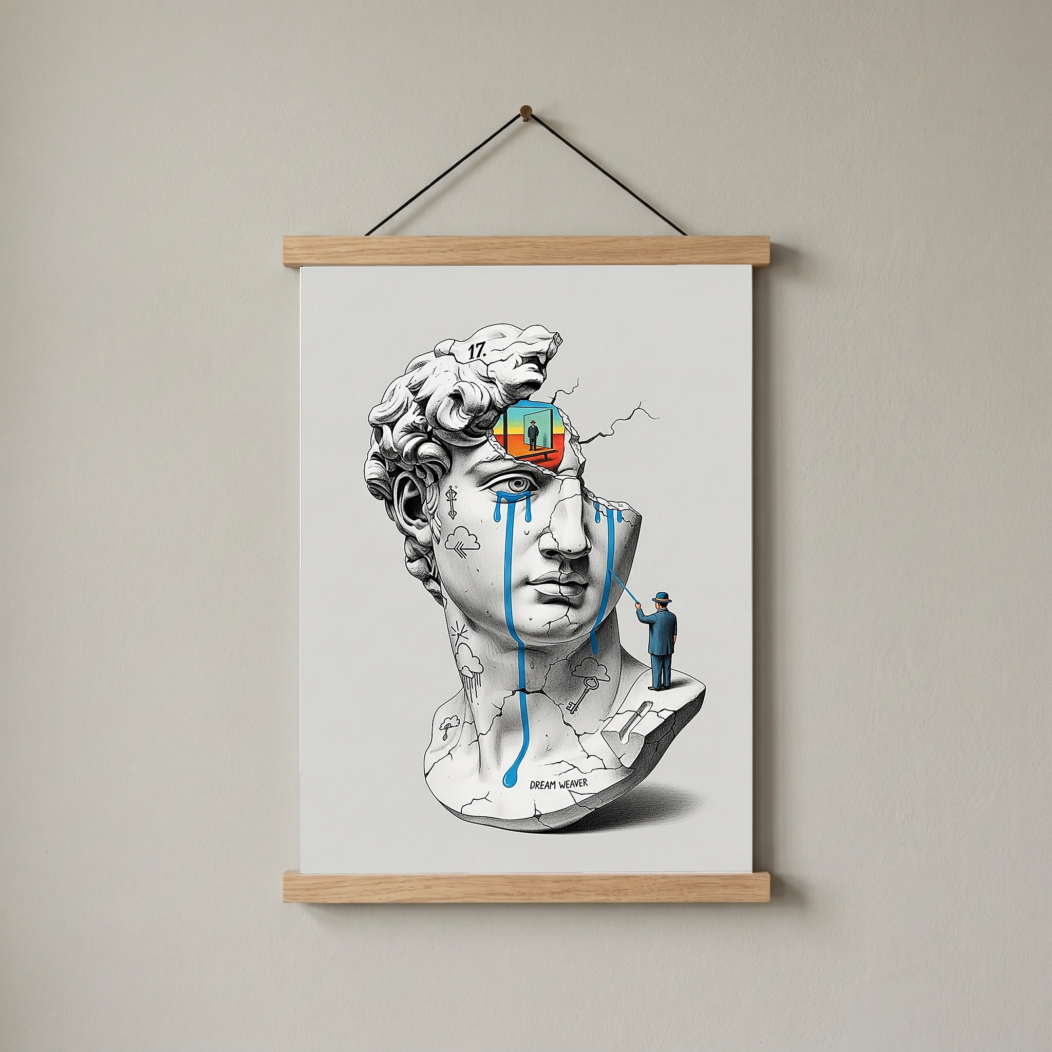 Dream Weaver V.2 — Surreal David Bust Wall Art Print