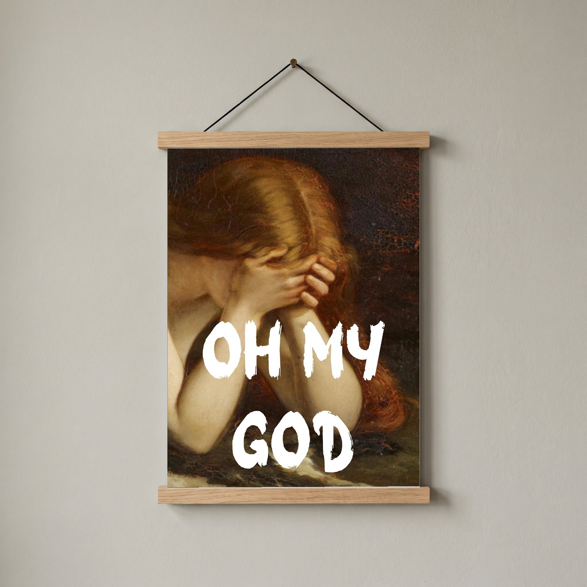 Oh My God Wall Art Print — Bold Expression Quote Poster