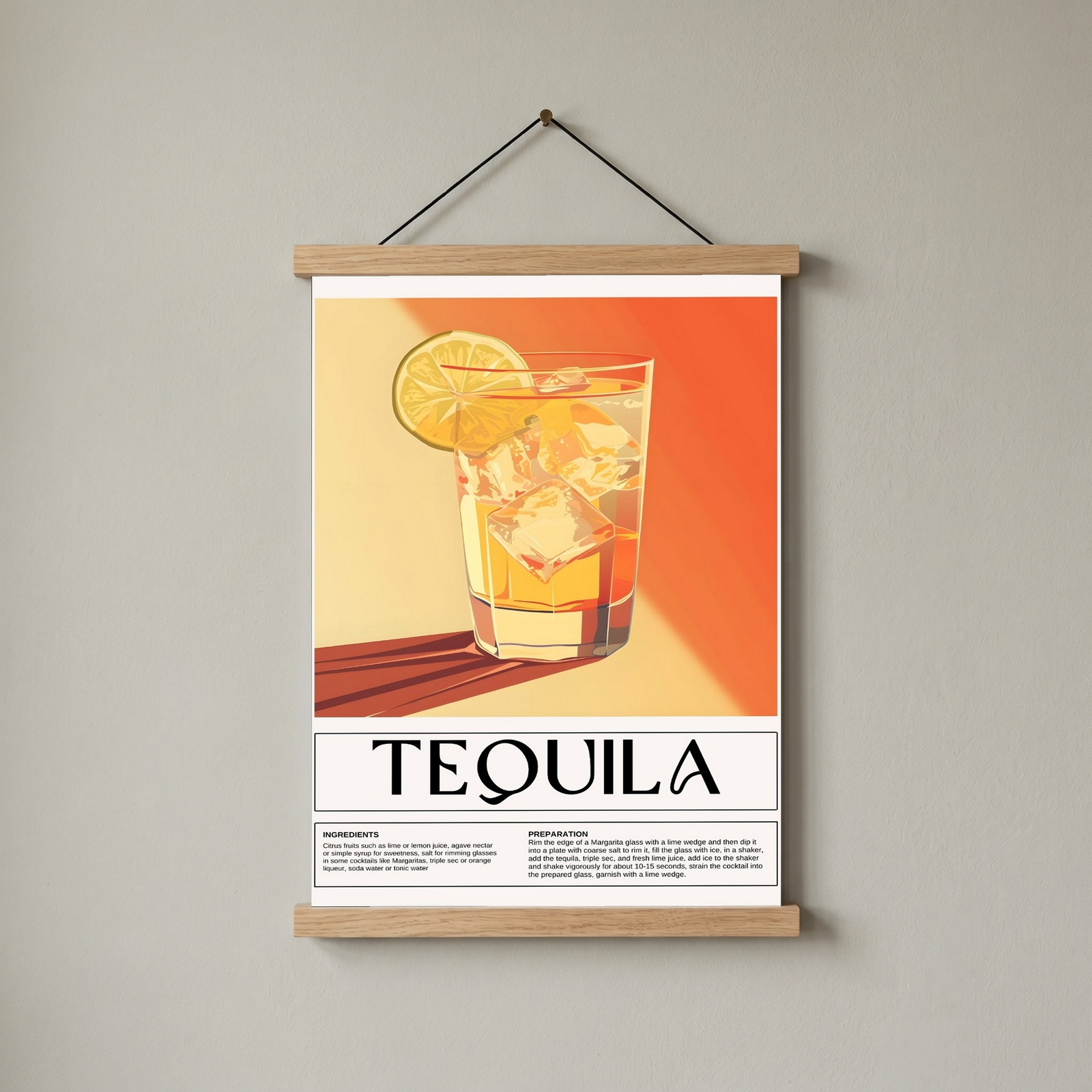 Tequila Wall Art Print — Bold Mexican Spirit Poster