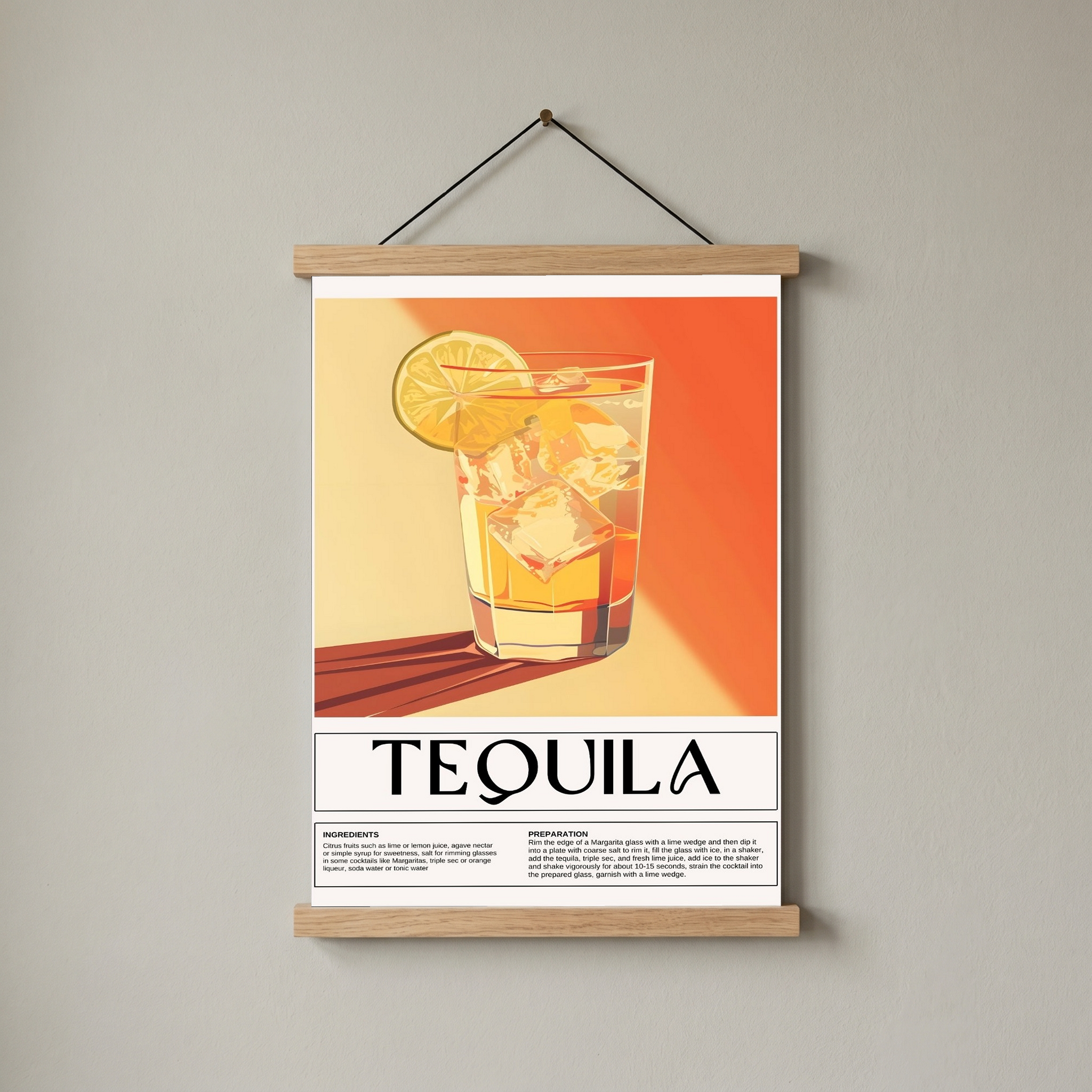 Tequila Wall Art Print — Bold Mexican Spirit Poster