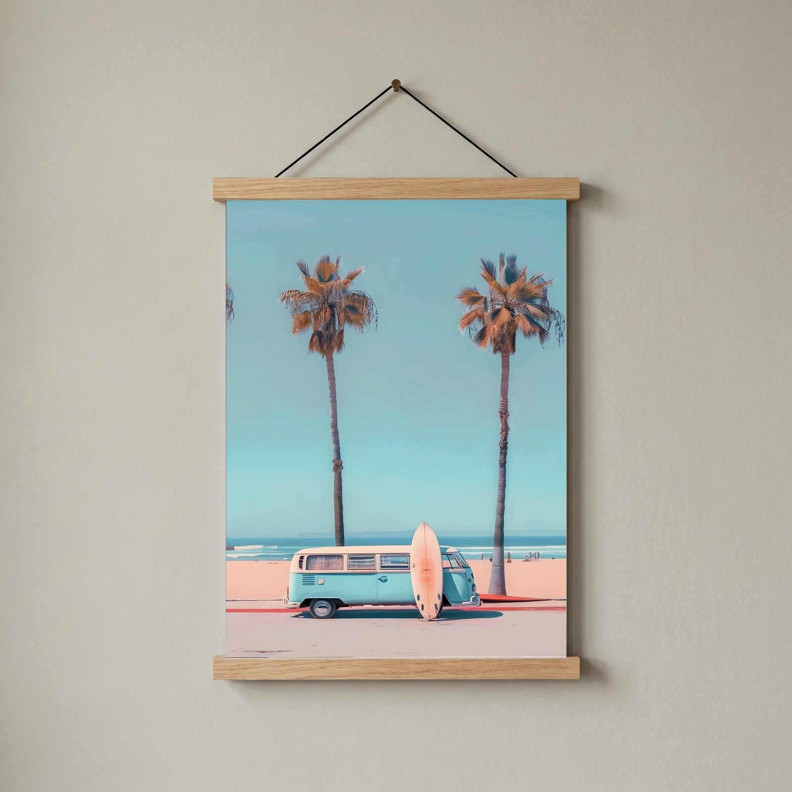 Surf & Chill Wall Art Print — Coastal Surf Lifestyle Poster