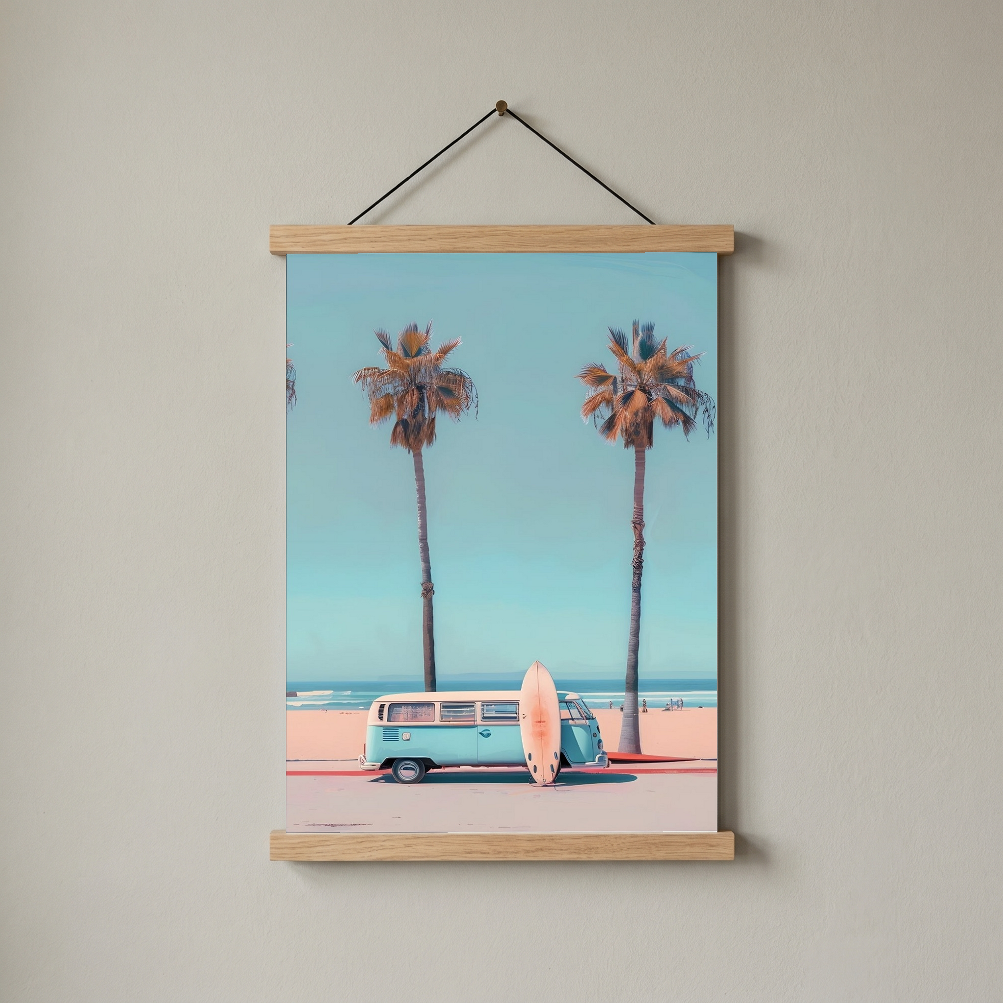 Surf & Chill Wall Art Print — Coastal Surf Lifestyle Poster