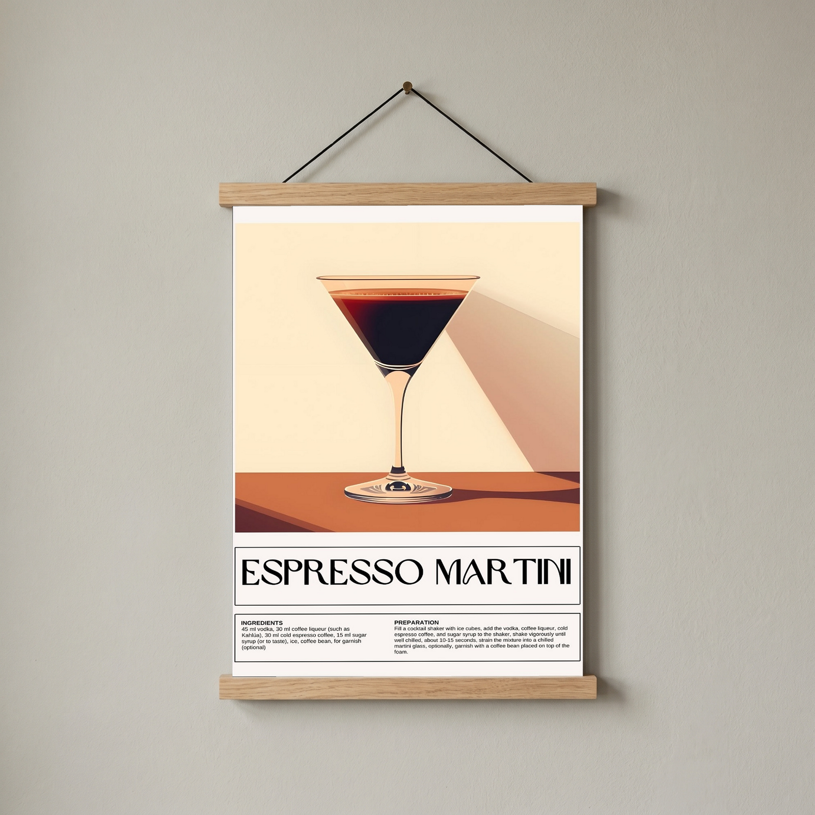 Espresso Martini Wall Art Print — Coffee Cocktail Poster