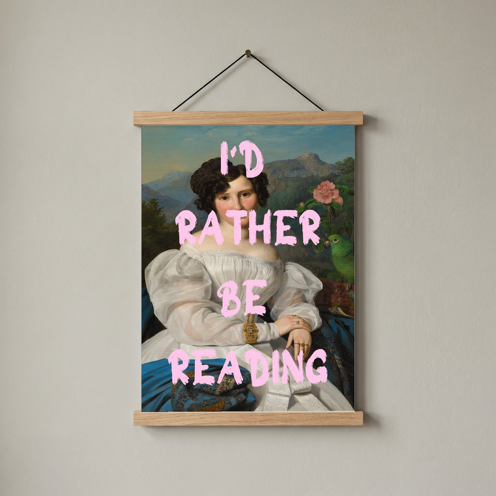 I'd Rather Be Reading Wall Art Print — Book Lover Quote Poster