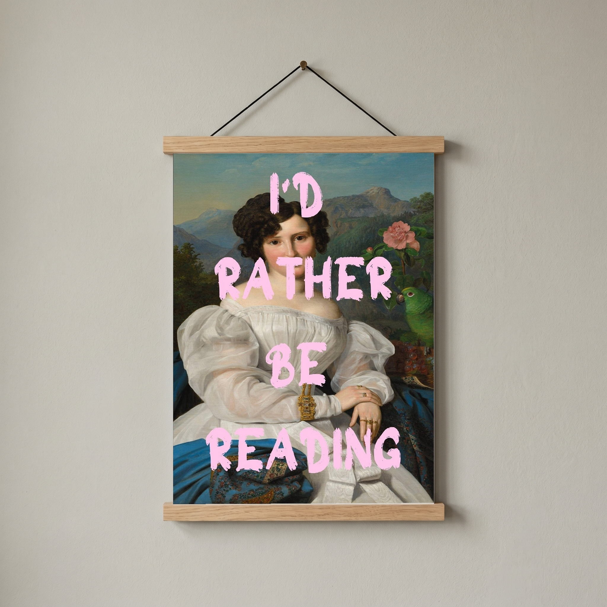 I'd Rather Be Reading Wall Art Print — Book Lover Quote Poster