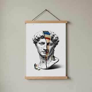 Mosaic — Surreal David Bust Wall Art Print