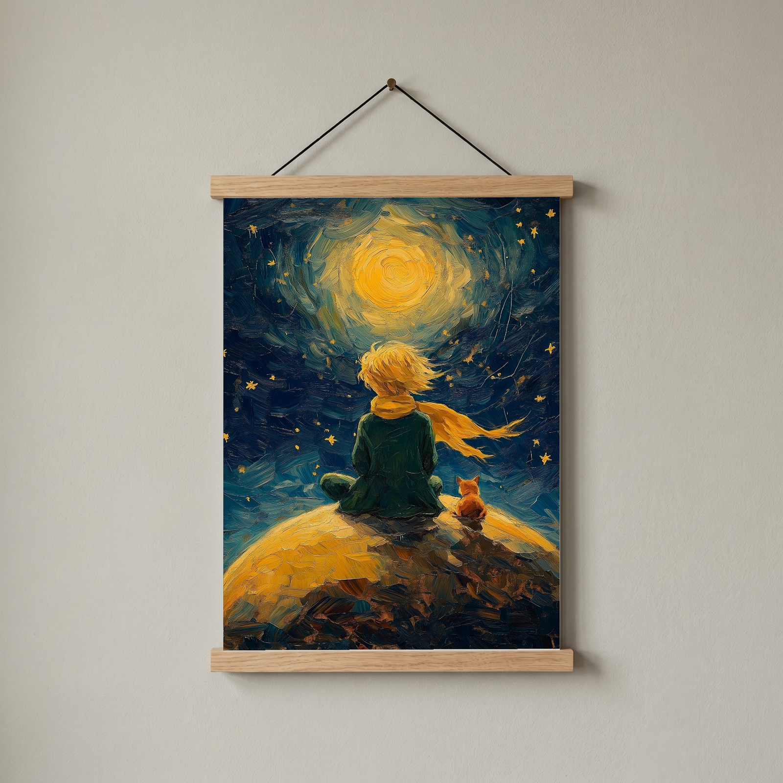 Little Prince Wall Art Print — Antoine de Saint-Exupéry Tribute Poster