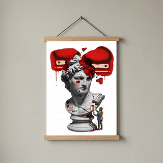 Rage Boxer — Surreal Apollo Bust Wall Art Print