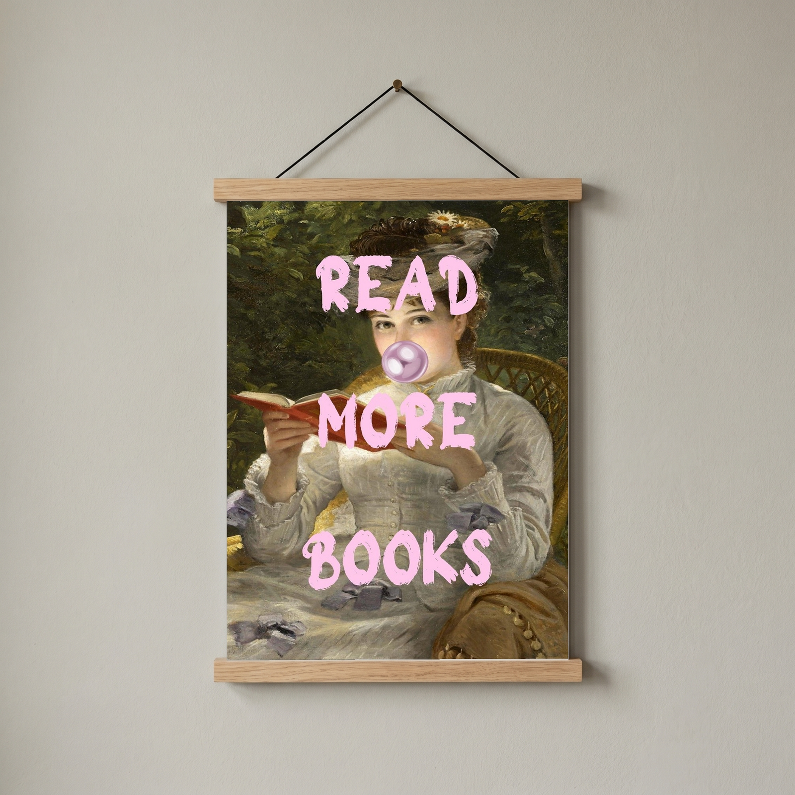 Read More Books Wall Art Print — Book Lover Reading Quote Poster