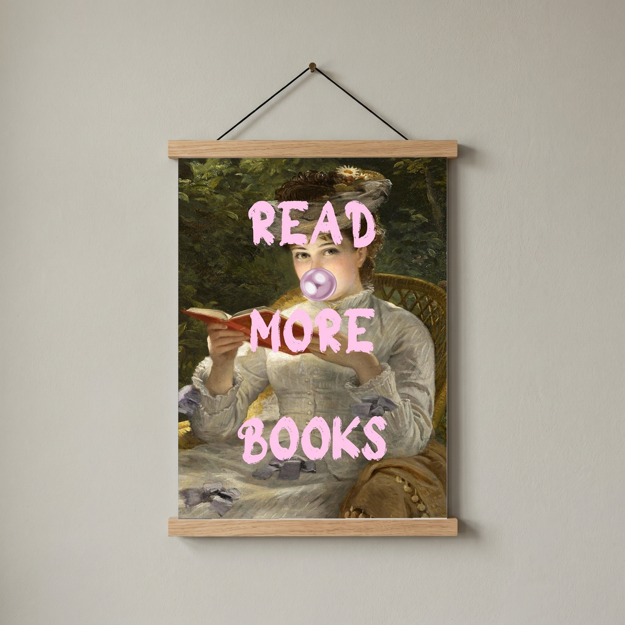 Read More Books Wall Art Print — Book Lover Reading Quote Poster