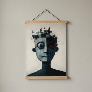 Lost Algorithm Wall Art Print — Digital Age Surreal Portrait Poster