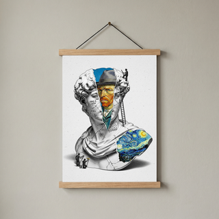 Van Gogh Starry Night — Surreal Altered Art Wall Print