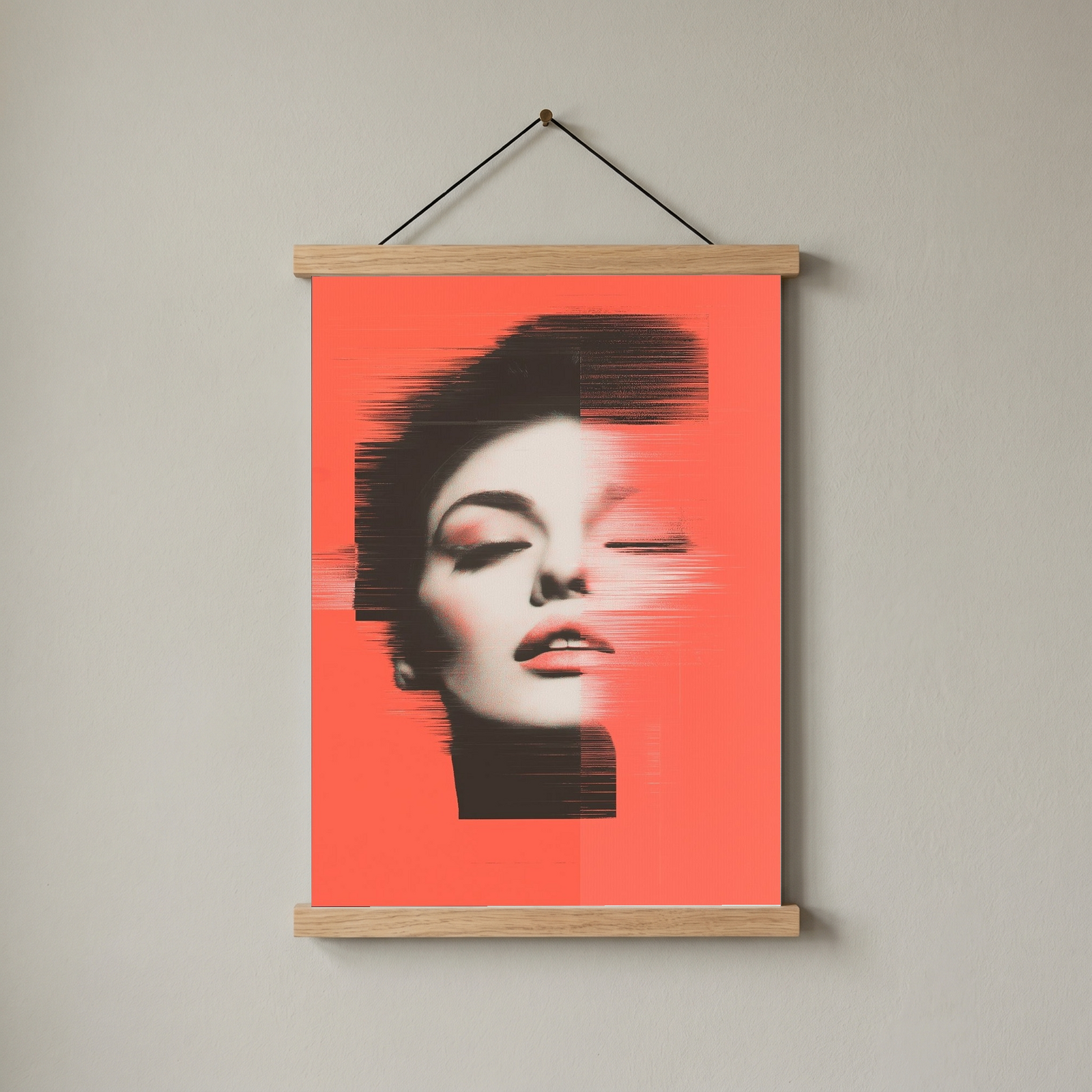 Vibrant Red Wall Art Print — Bold Statement Abstract Poster