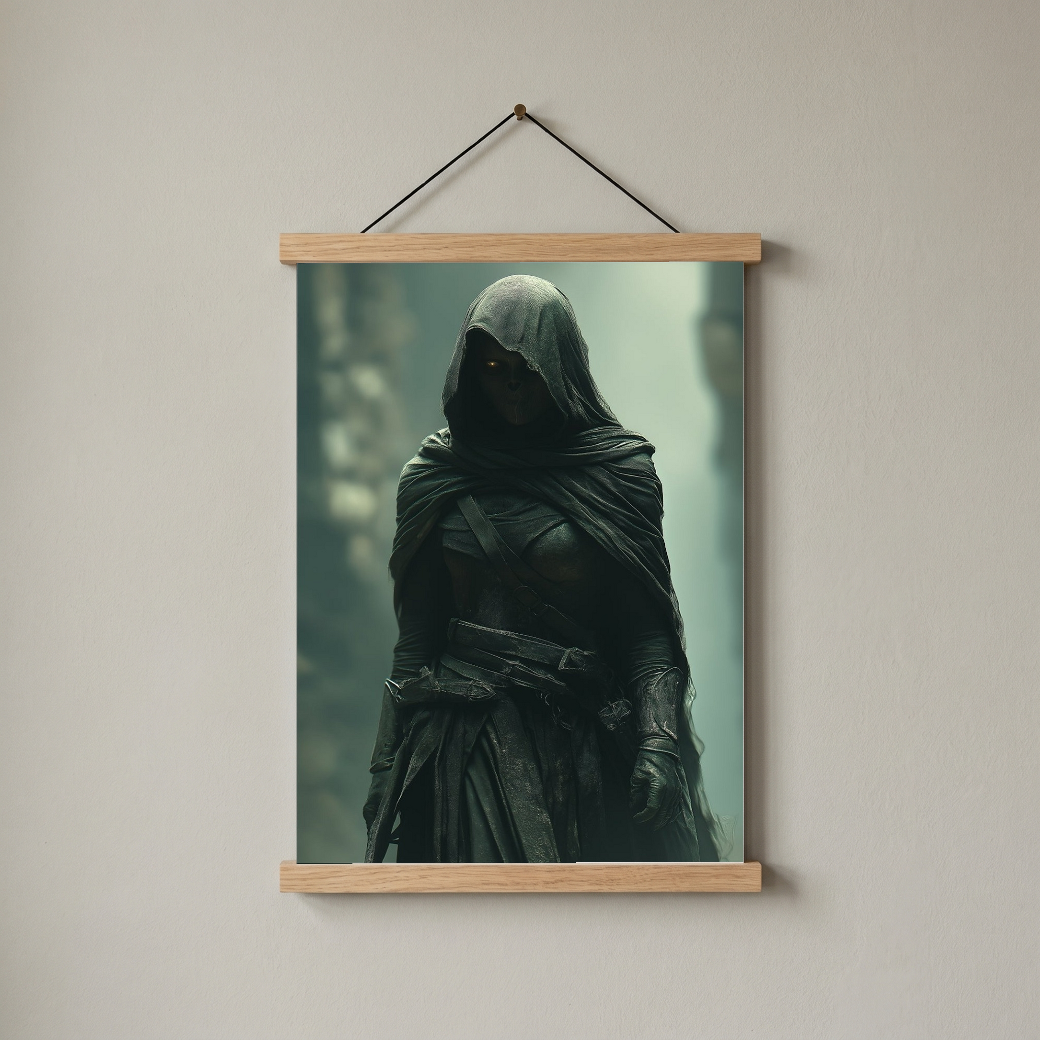 Dark Veil Wall Art Print — Gothic Veiled Portrait Poster