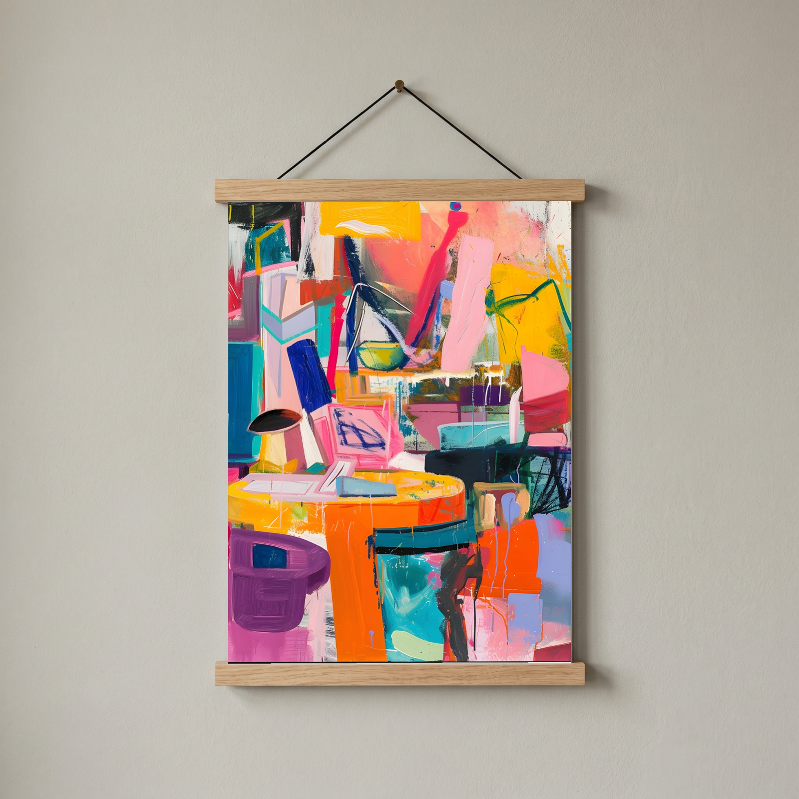 The Chaos of Energy Wall Art Print — Dynamic Abstract Poster