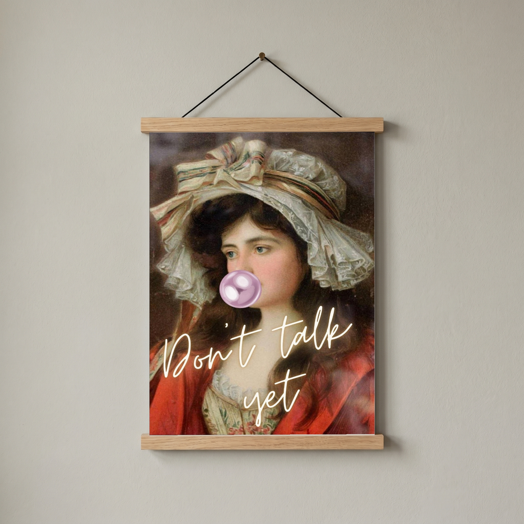 Don't Talk Yet Wall Art Print — Funny Morning Mood Quote Poster