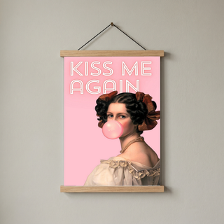 Kiss Me Again Wall Art Print — Romantic Love Quote Poster