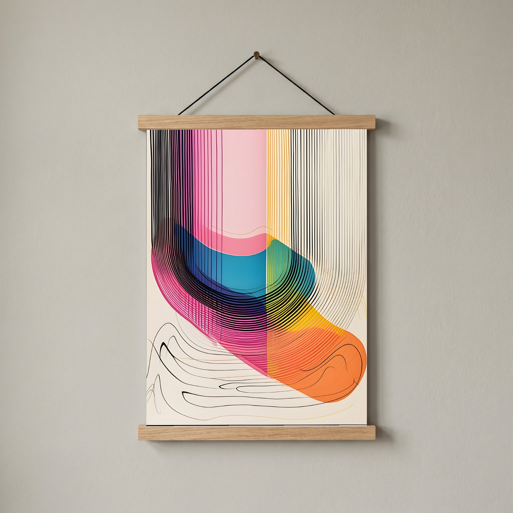 Vivid Flow Wall Art Print — Bold Fluid Abstract Poster
