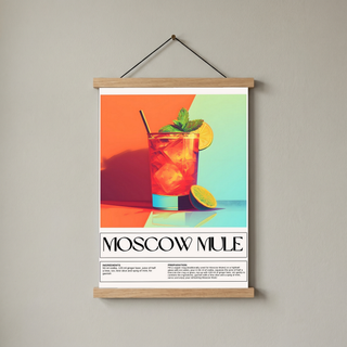 Moscow Mule Wall Art Print — Classic Vodka Ginger Cocktail Poster