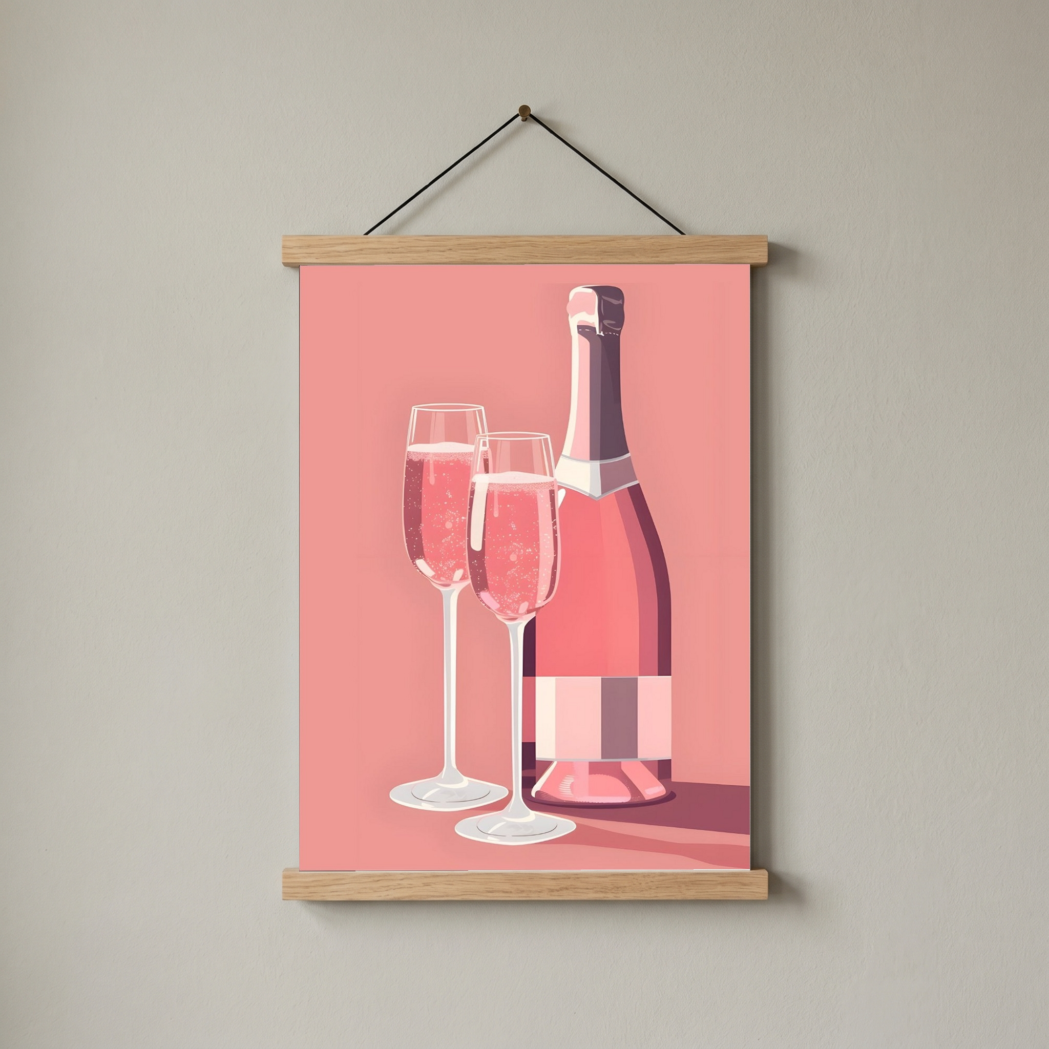 Rosé Rendezvous Wall Art Print — French Pink Wine Poster
