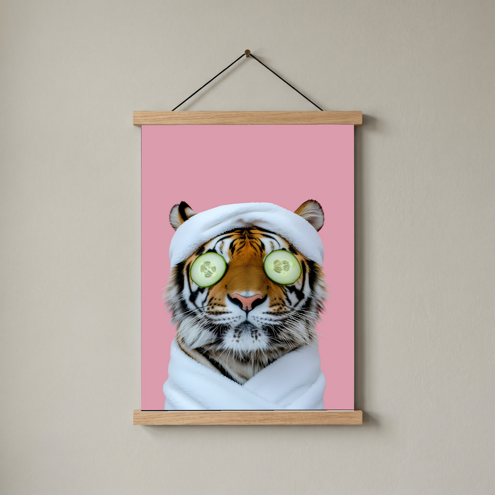 Tiger Retreat Wall Art Print — Bold Animal Portrait Poster