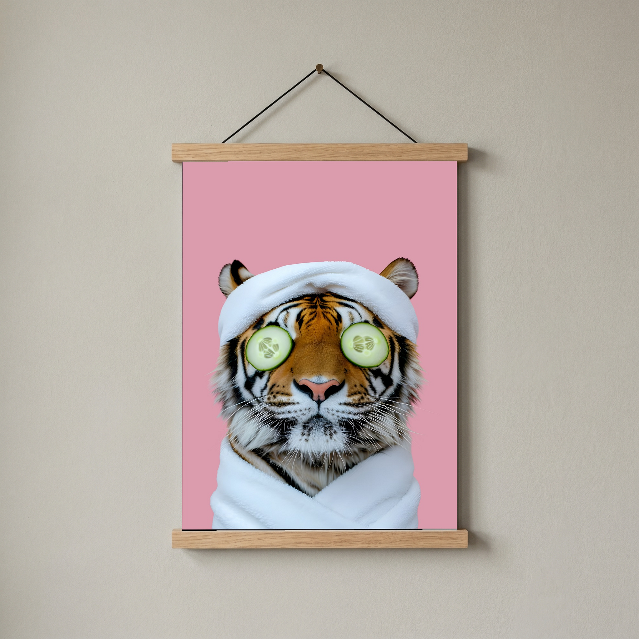 Tiger Retreat Wall Art Print — Bold Animal Portrait Poster