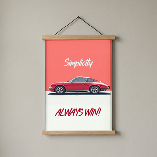 Simplicity Always Wins — Porsche Wall Art Print