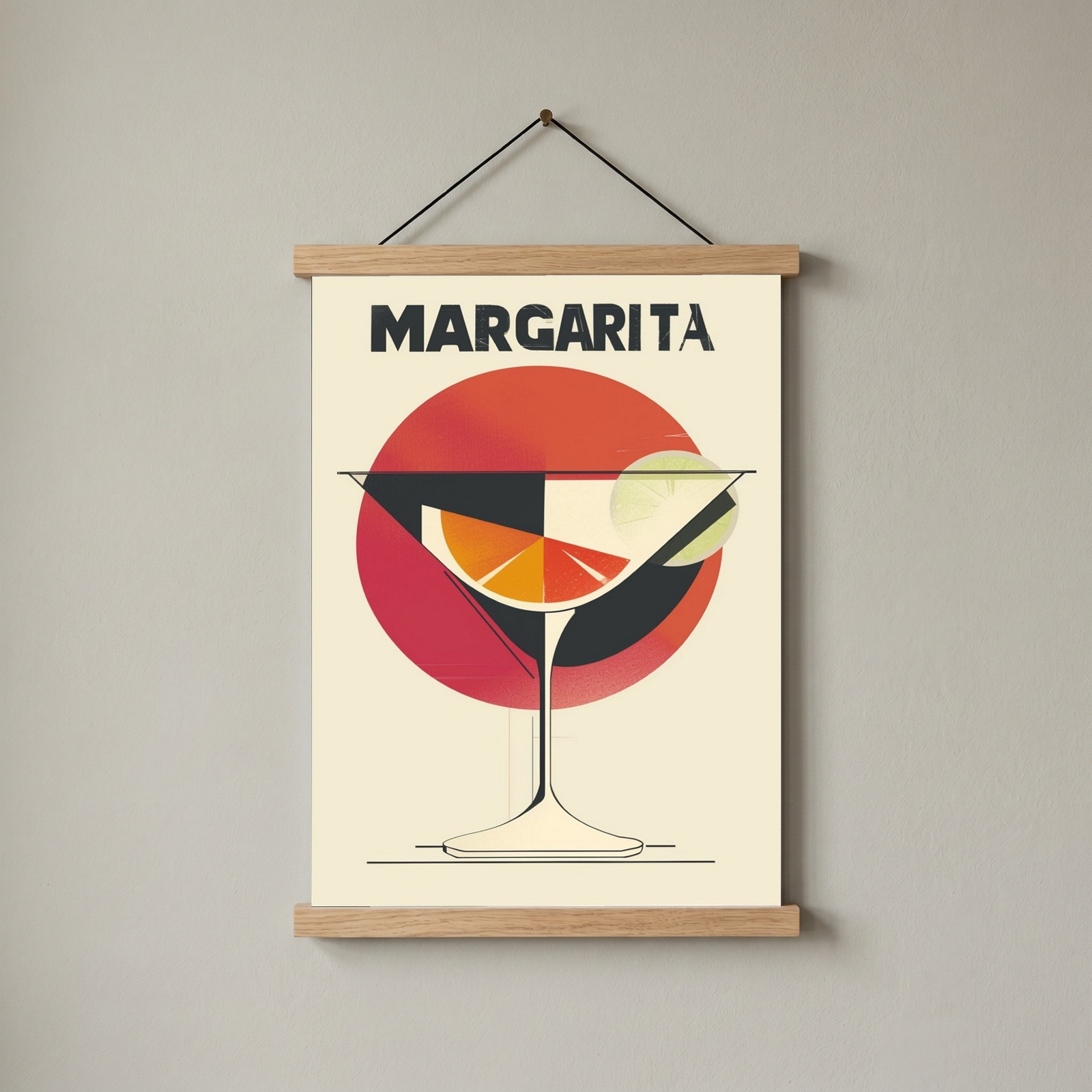 The Margarita Wall Art Print — Classic Tequila Cocktail Poster