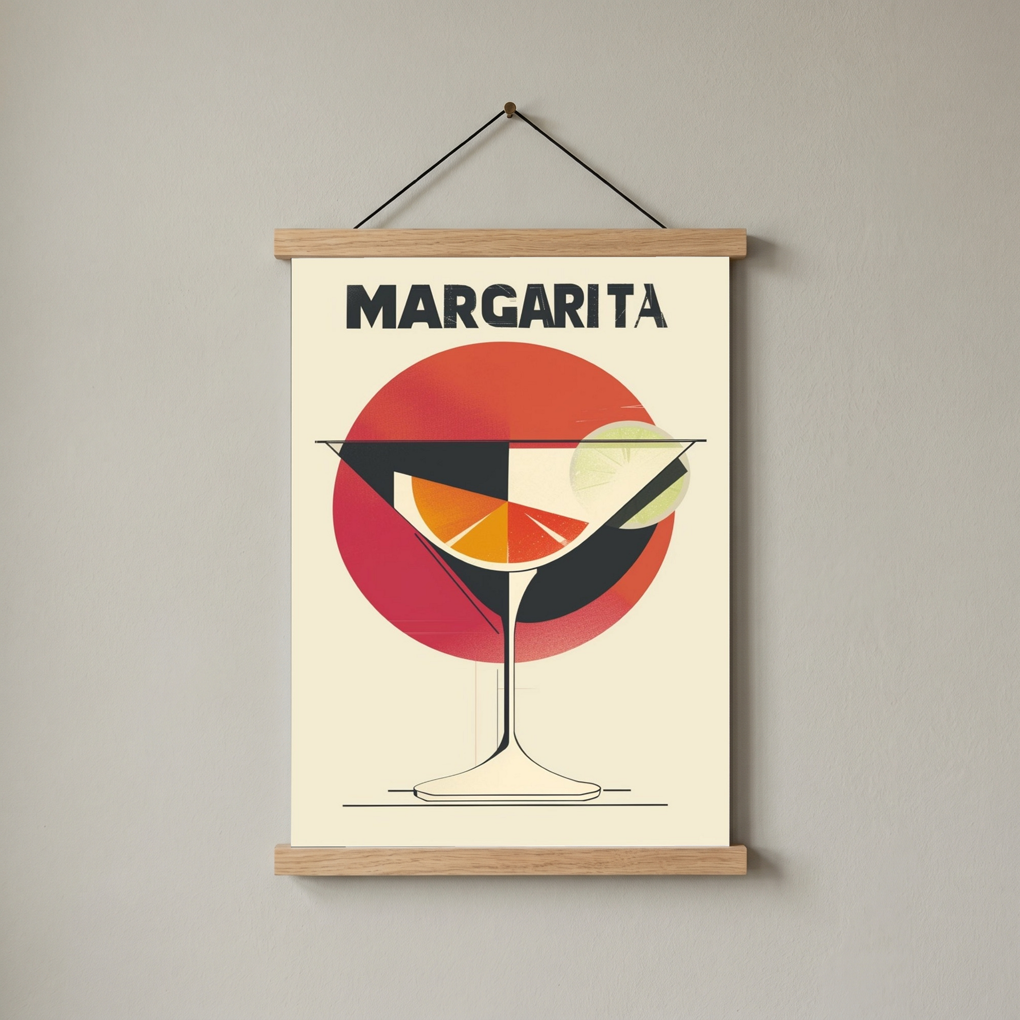 The Margarita Wall Art Print — Classic Tequila Cocktail Poster