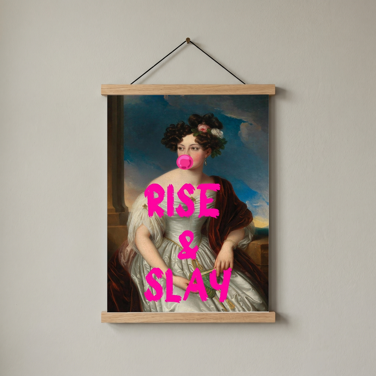 Rise & Slay Wall Art Print — Morning Motivation Quote Poster