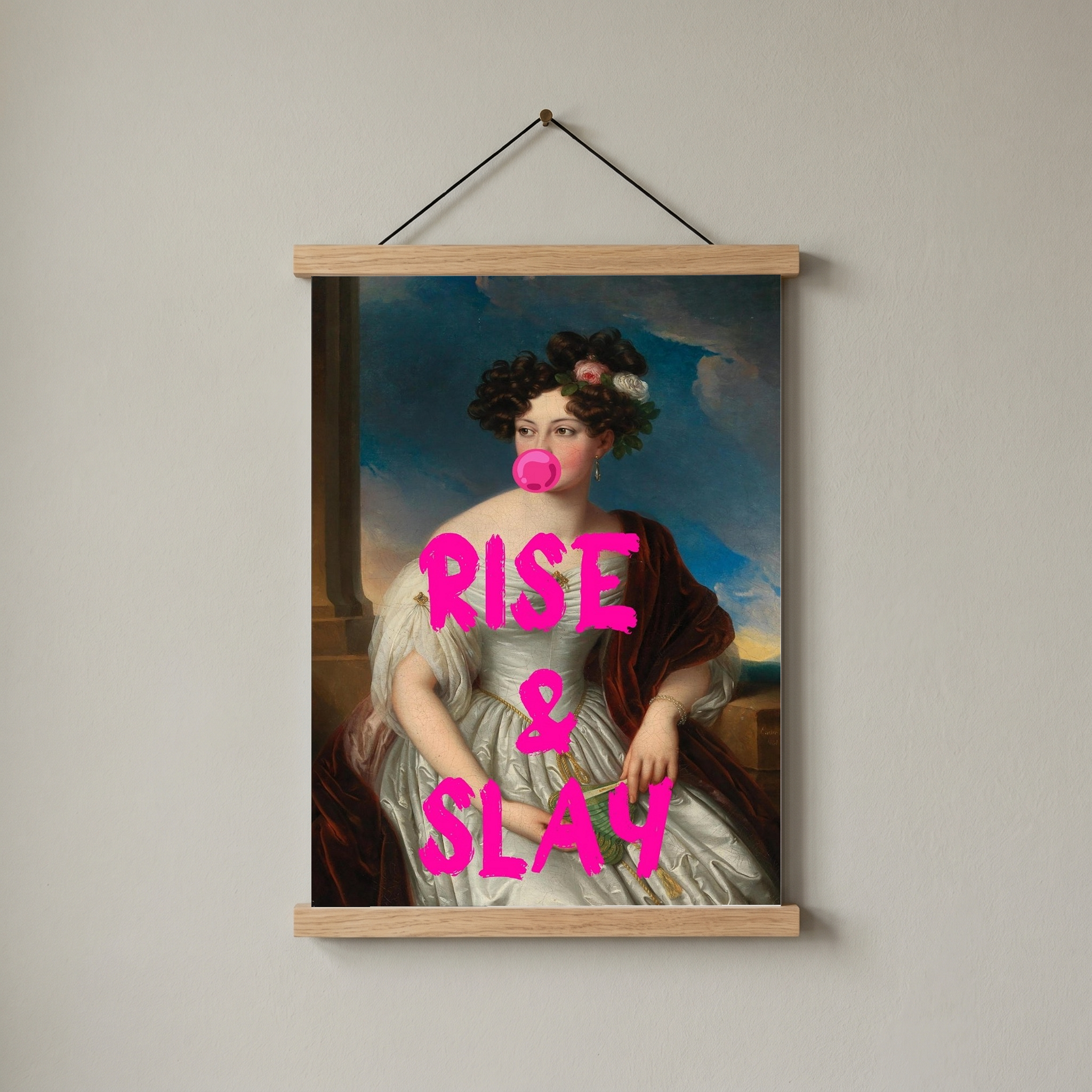 Rise & Slay Wall Art Print — Morning Motivation Quote Poster