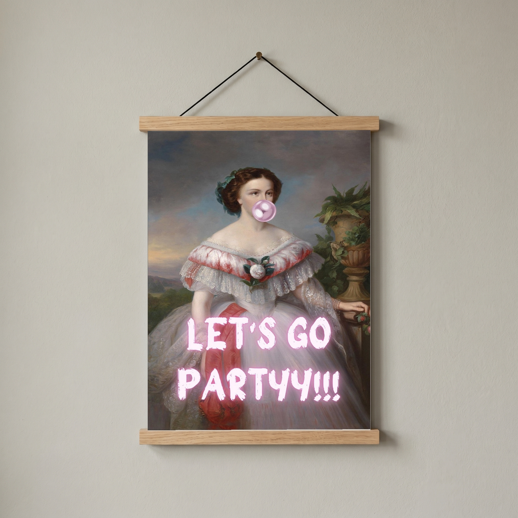 Let's Go Party Wall Art Print — Fun Celebration Quote Poster