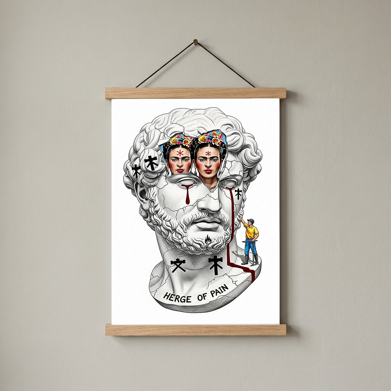 Heritage of Pain — Frida Kahlo Inspired Wall Art Print