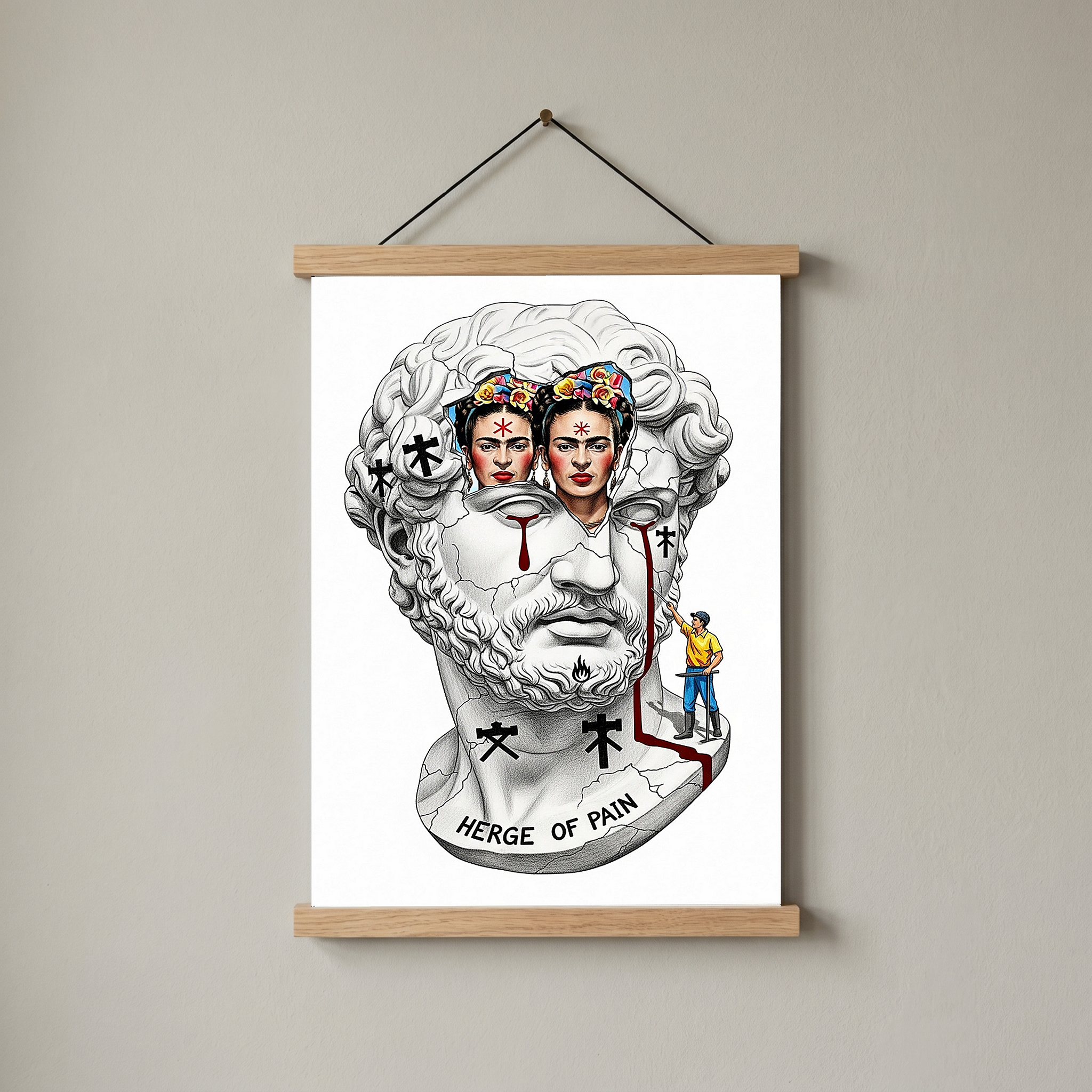 Heritage of Pain — Frida Kahlo Inspired Wall Art Print