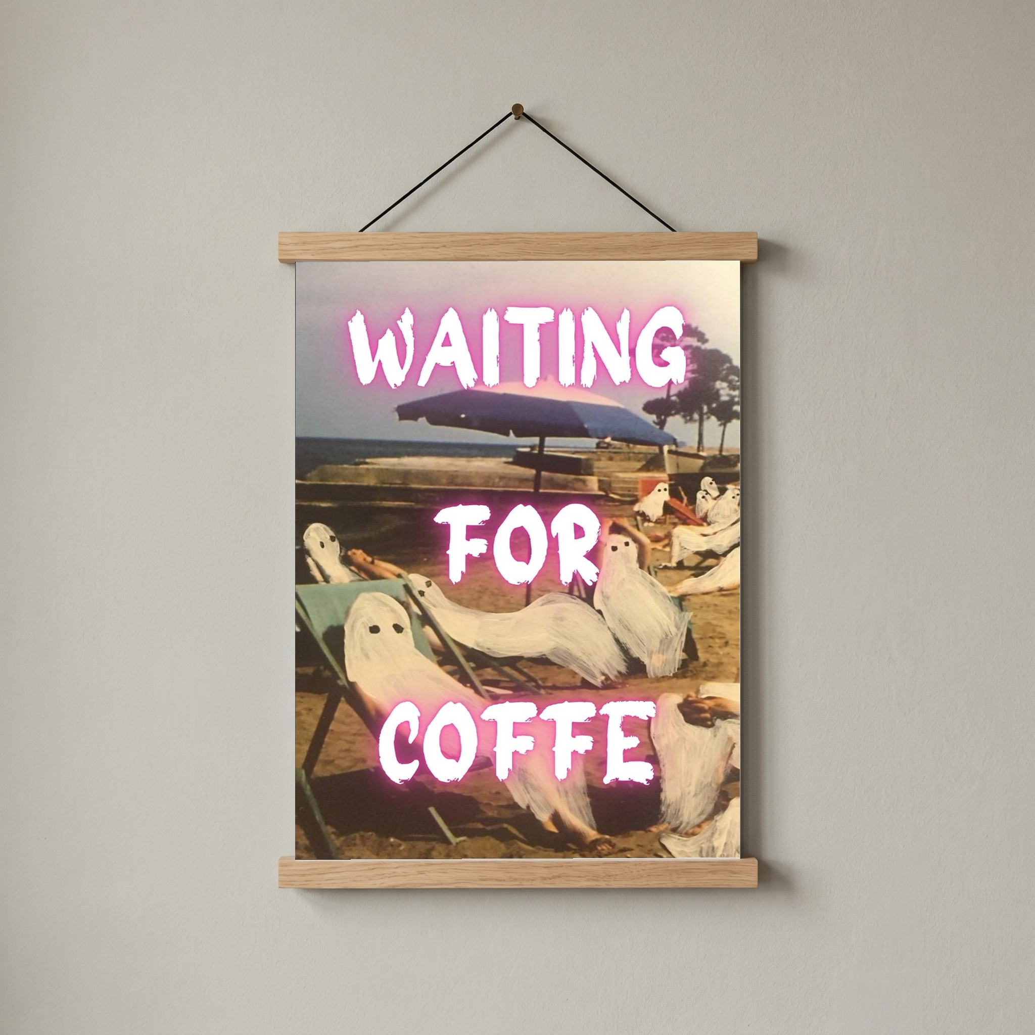 Waiting for Coffee Wall Art Print — Funny Morning Coffee Lover Quote Poster