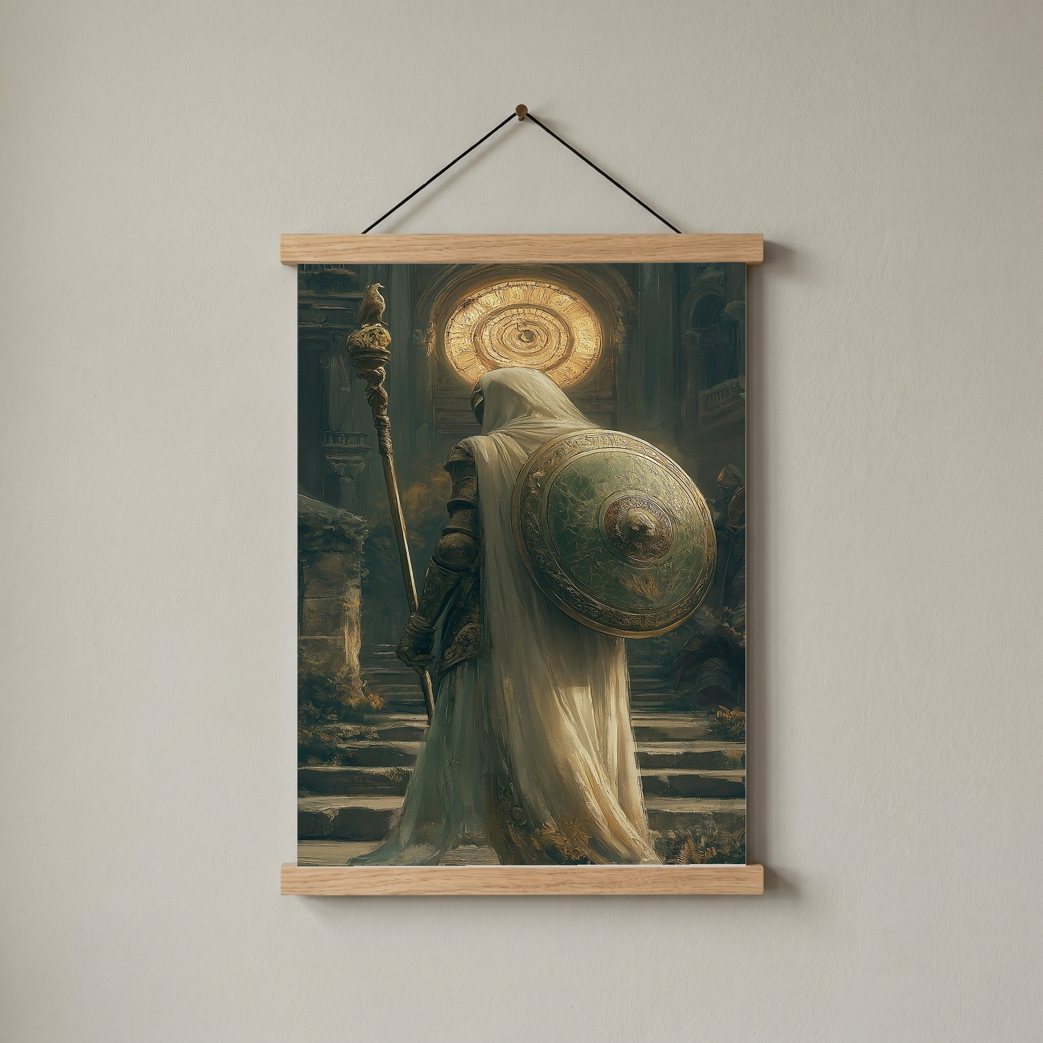 Symbol of Hope Wall Art Print — Mystical Guardian Figure Poster