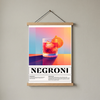 Negroni Wall Art Print — Italian Classic Cocktail Poster