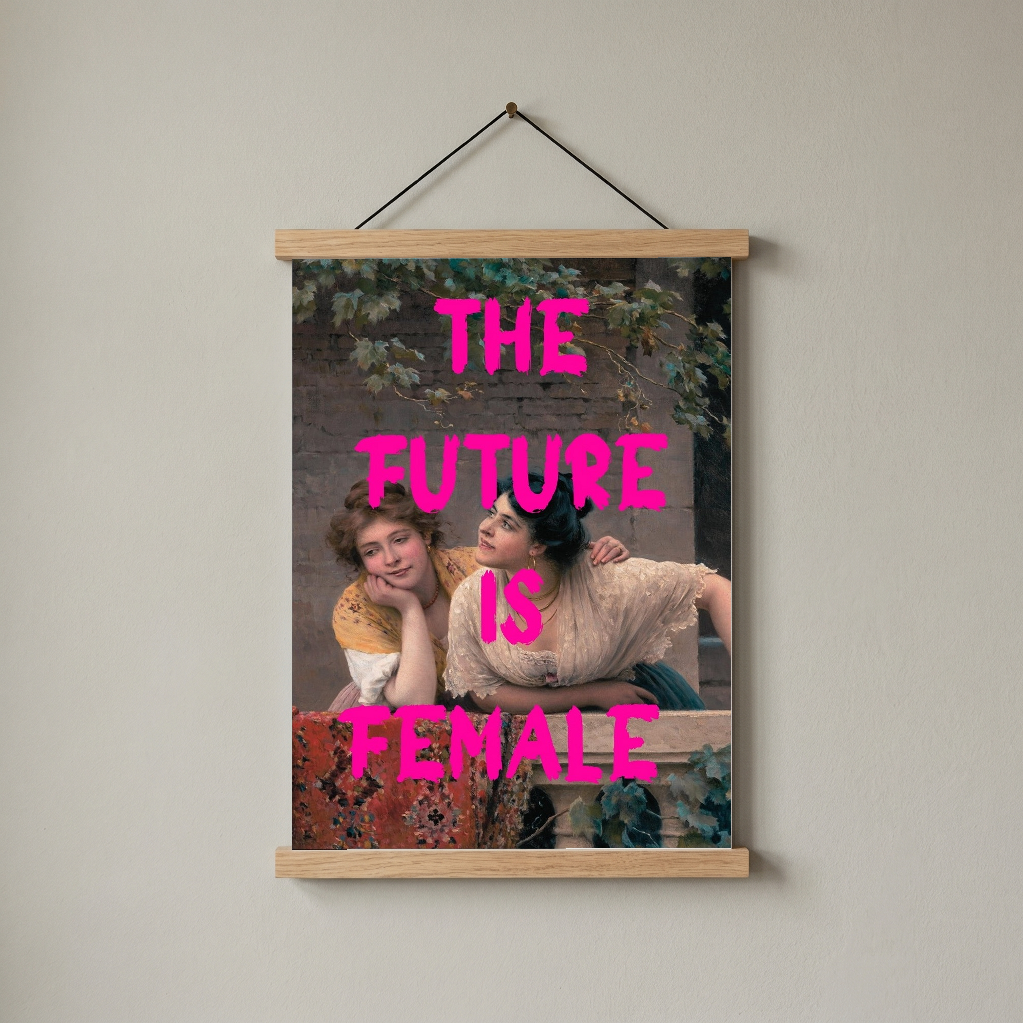 The Future is Female Wall Art Print — Bold Feminist Quote Poster