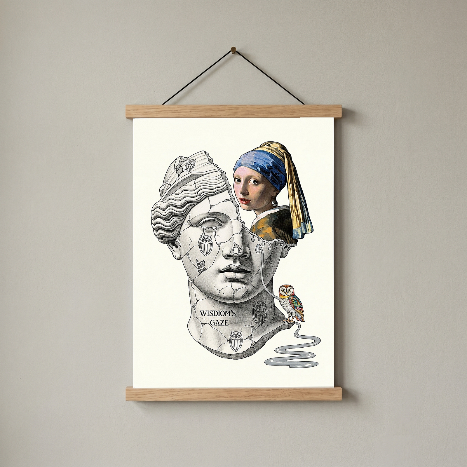 Wisdom's Gaze — Vermeer's Girl with a Pearl Earring Wall Art Print