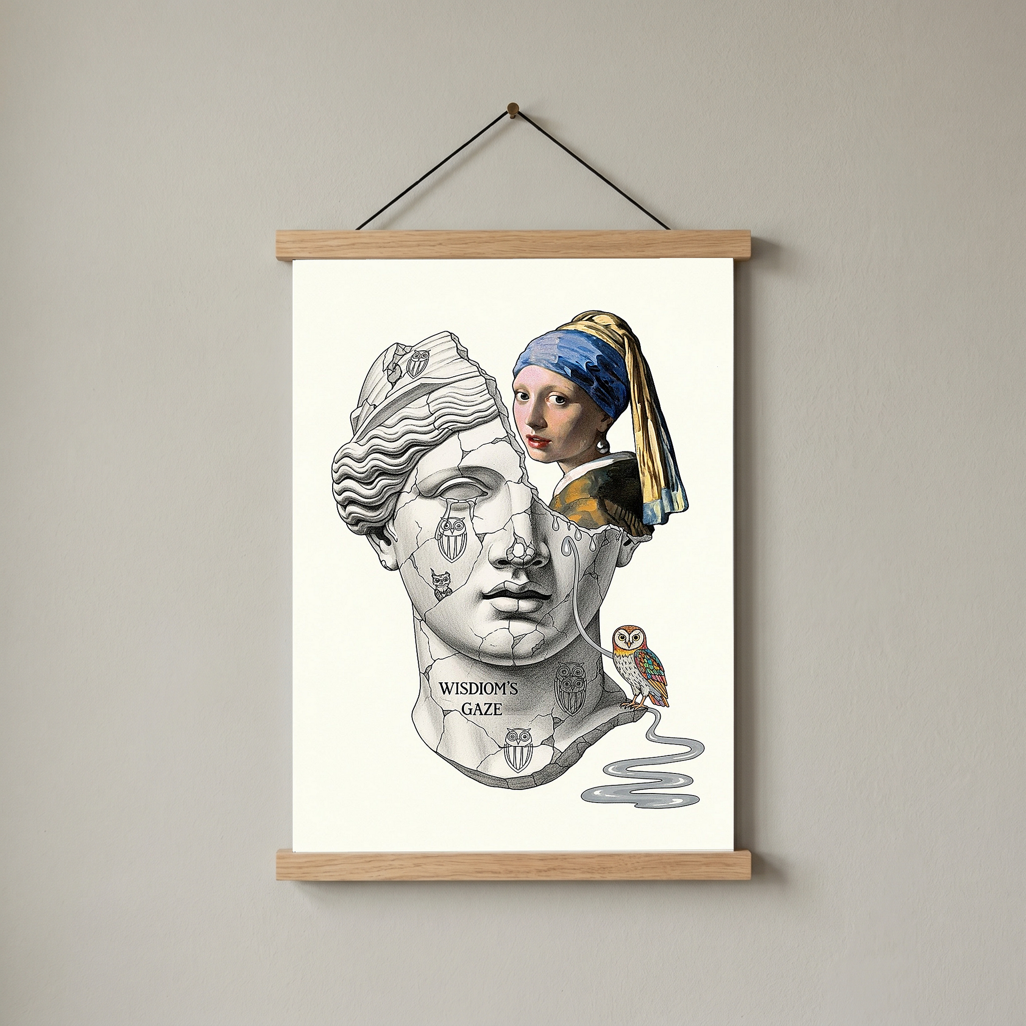 Wisdom's Gaze — Vermeer's Girl with a Pearl Earring Wall Art Print