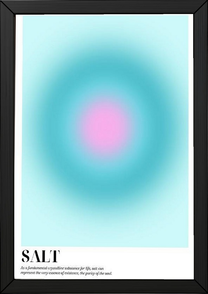 Salt Aura Abstract Poster — Spiritual Gradient Wall Art Print